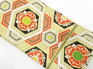 花亀甲模様織り出し　子供帯